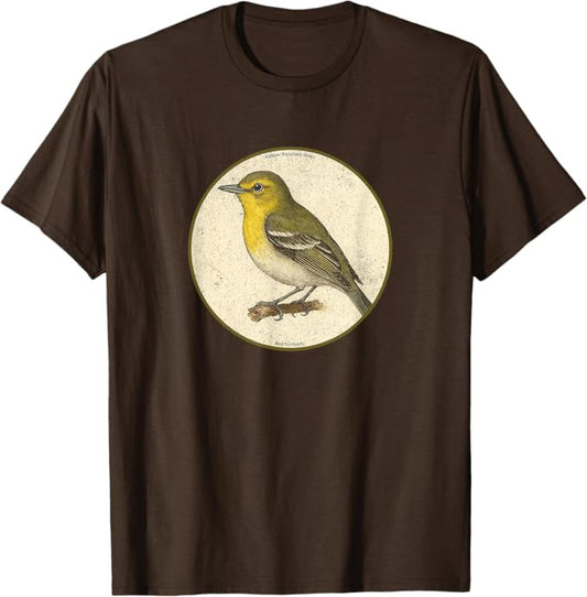 Yellow-throated Vireo T-Shirt Retro Design by Bird.fan | Birding Graphic Tee