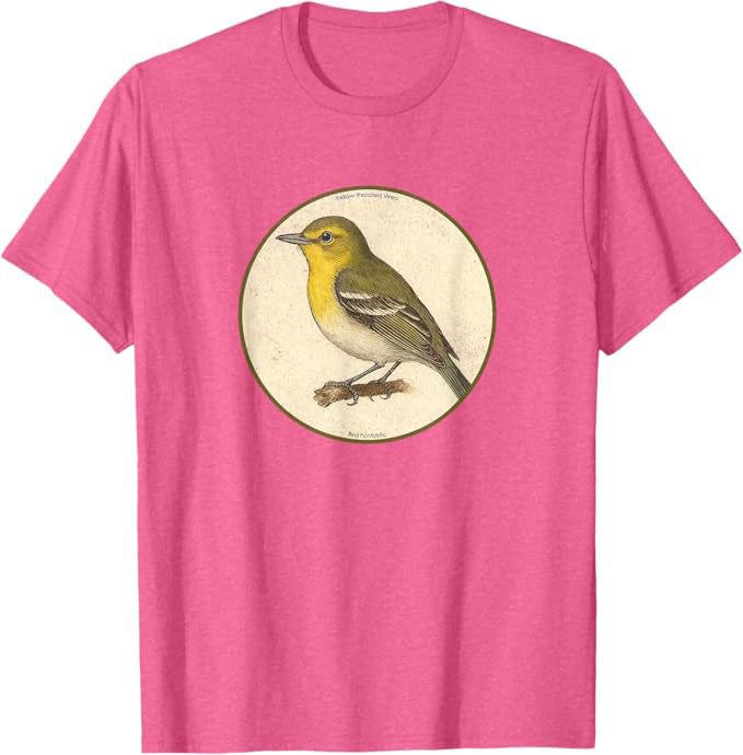 Yellow-throated Vireo T-Shirt Retro Design by Bird.fan | Birding Graphic Tee