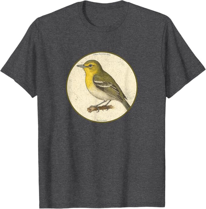 Yellow-throated Vireo T-Shirt Retro Design by Bird.fan | Birding Graphic Tee