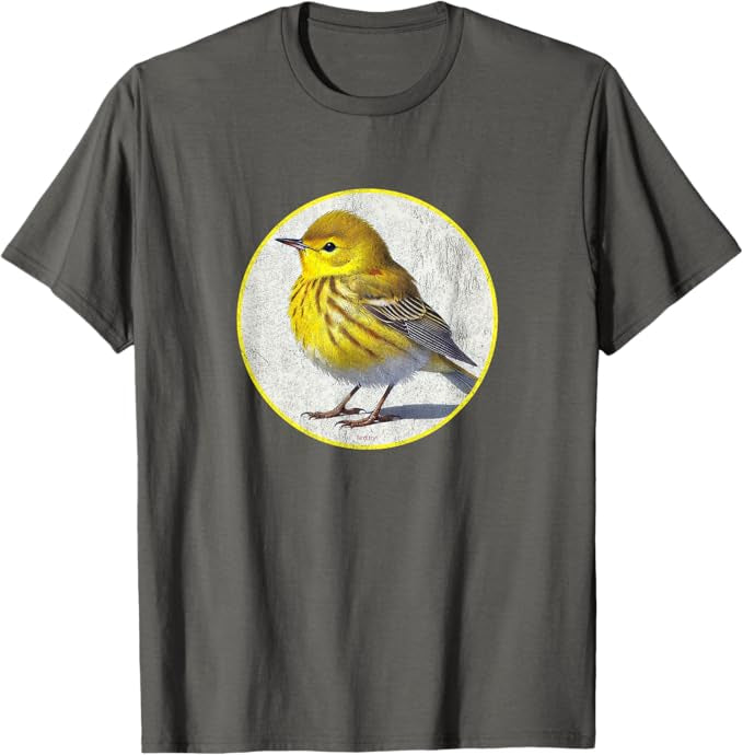 Yellow Warbler T-Shirt Retro Design by Bird.fan | Men's Birding Graphic Tee