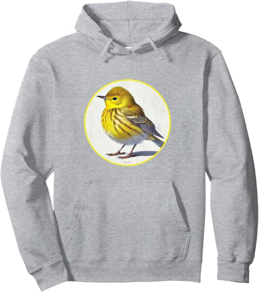Retro Yellow Warbler Hoodie – Vintage Bird Design Sweatshirt