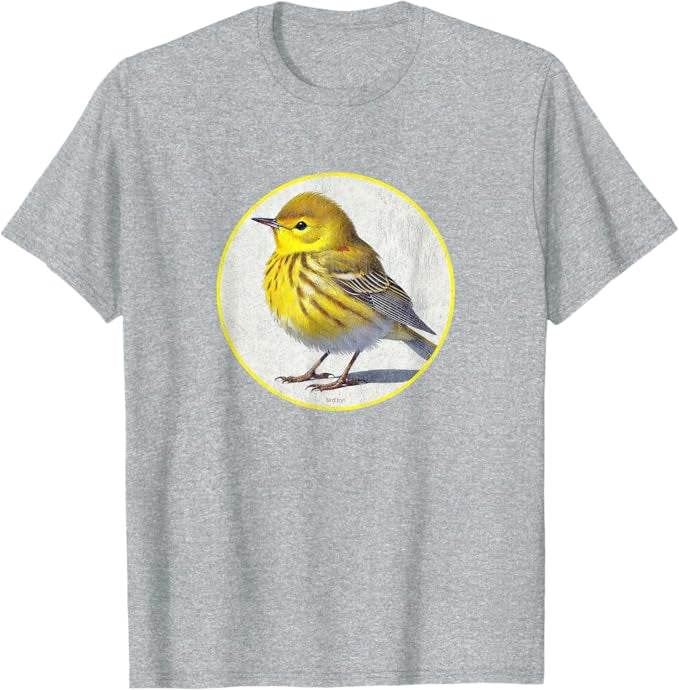 Yellow Warbler T-Shirt Retro Design by Bird.fan | Men's Birding Graphic Tee