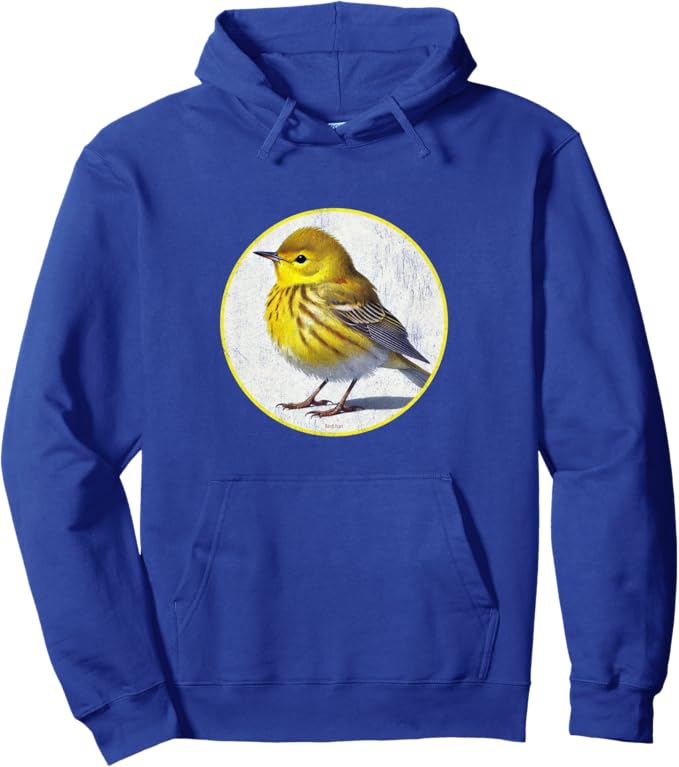 Retro Yellow Warbler Hoodie – Vintage Bird Design Sweatshirt