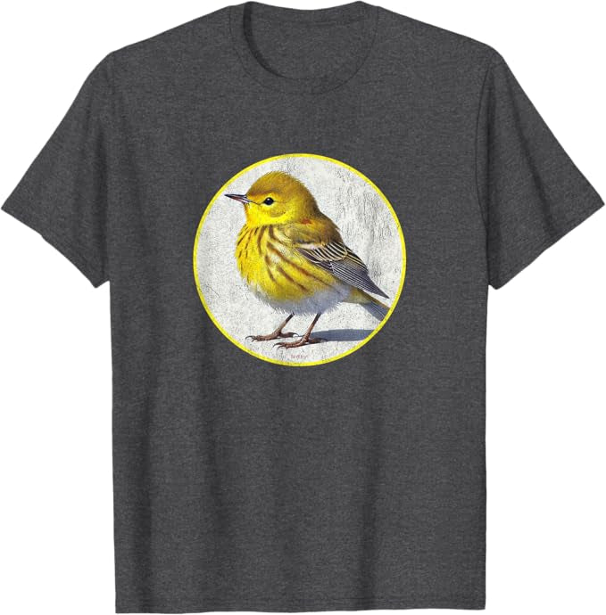 Yellow Warbler T-Shirt Retro Design by Bird.fan | Men's Birding Graphic Tee