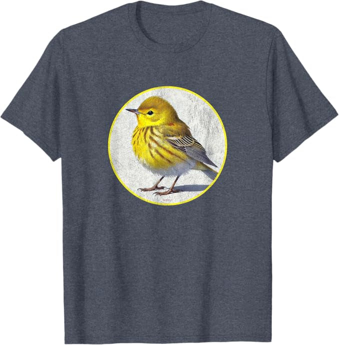 Yellow Warbler T-Shirt Retro Design by Bird.fan | Men's Birding Graphic Tee