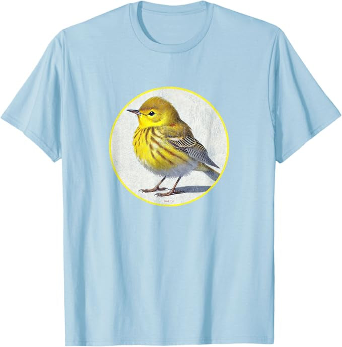 Yellow Warbler T-Shirt Retro Design by Bird.fan | Men's Birding Graphic Tee