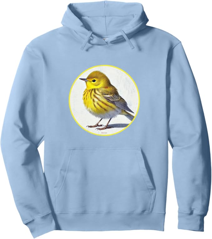 Retro Yellow Warbler Hoodie – Vintage Bird Design Sweatshirt