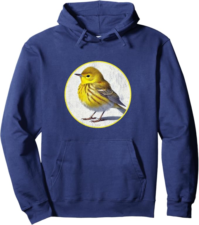 Retro Yellow Warbler Hoodie – Vintage Bird Design Sweatshirt
