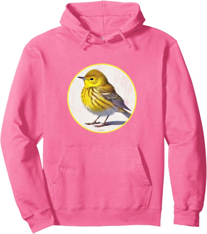 Retro Yellow Warbler Hoodie – Vintage Bird Design Sweatshirt