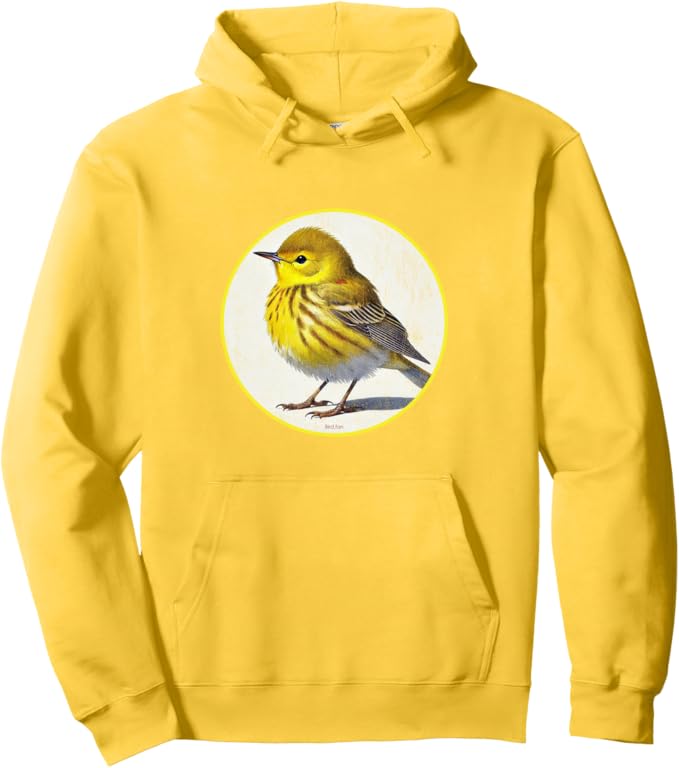 Retro Yellow Warbler Hoodie – Vintage Bird Design Sweatshirt