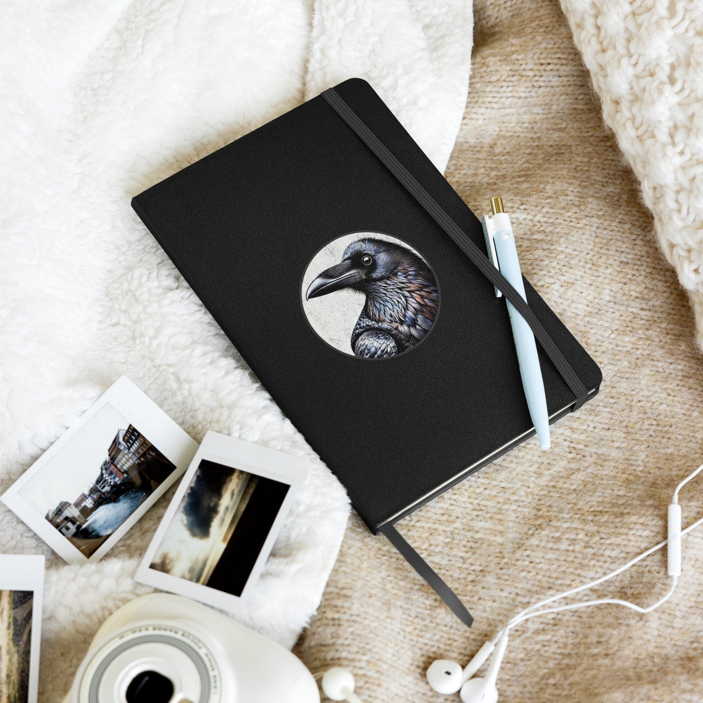 Common Raven Birding Journal Hardcover Notebook by Bird.fan