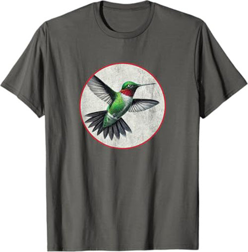 Hummingbird T-Shirt Retro Design by Bird.fan