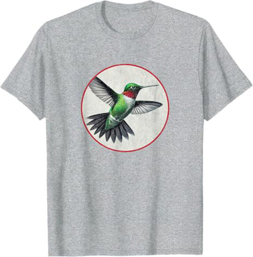 Hummingbird T-Shirt Retro Design by Bird.fan