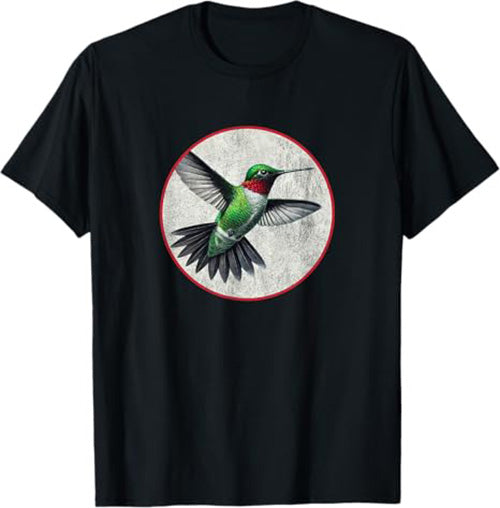 Hummingbird T-Shirt Retro Design by Bird.fan