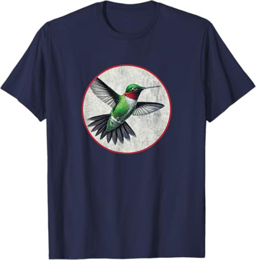 Hummingbird T-Shirt Retro Design by Bird.fan