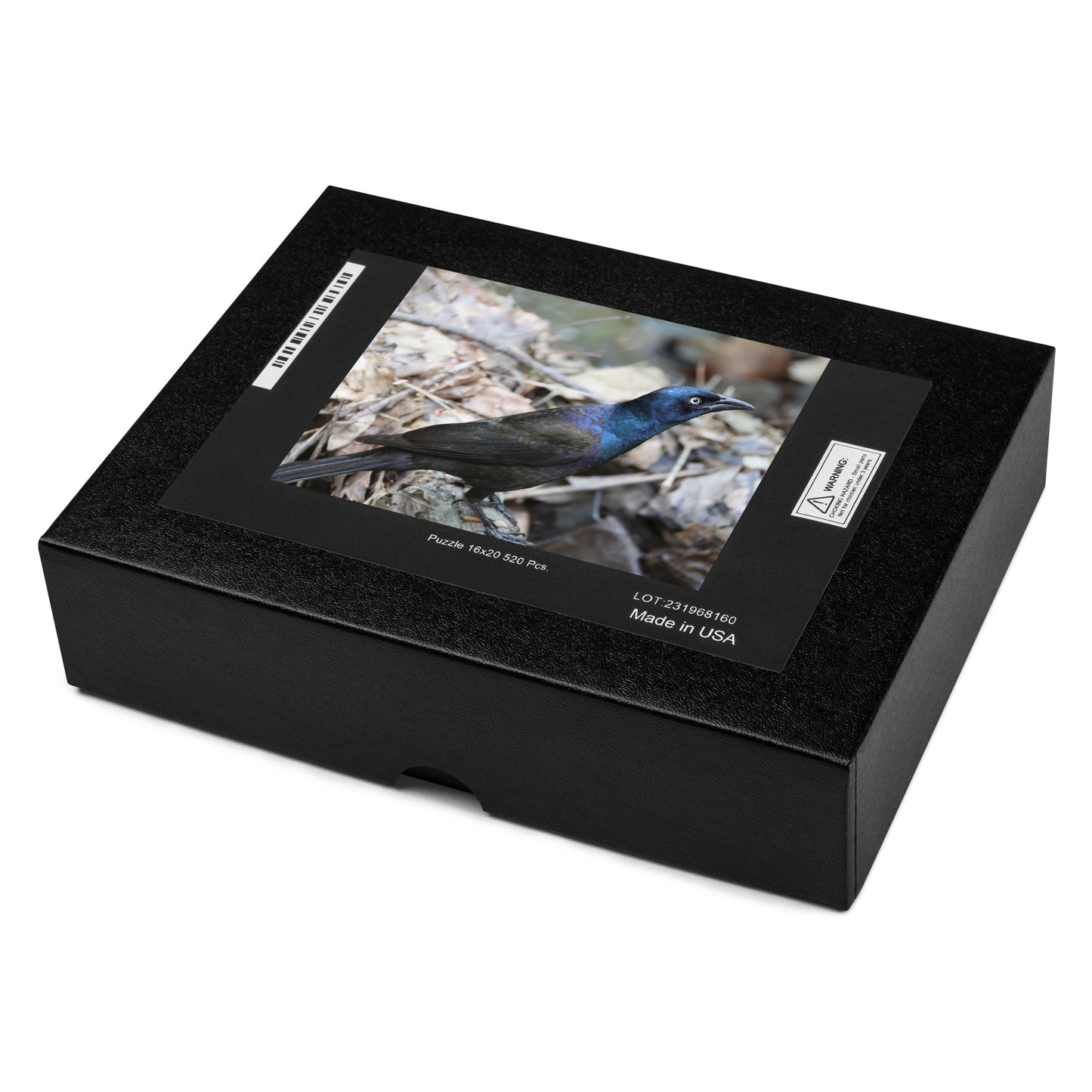 Common Grackle 520 Piece Jigsaw Puzzle | Original Bird Photography | by Bird.Fan