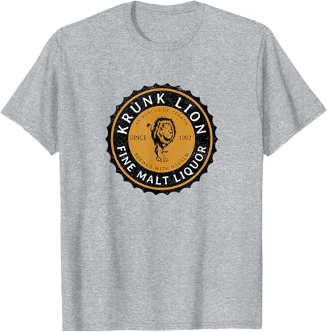 Retro Krunk Lion Fine Malt Liquor “Brewed with Napalm” T-Shirt | Graphic Tee