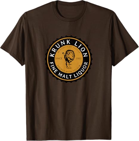 Retro Krunk Lion Fine Malt Liquor “Brewed with Napalm” T-Shirt | Graphic Tee