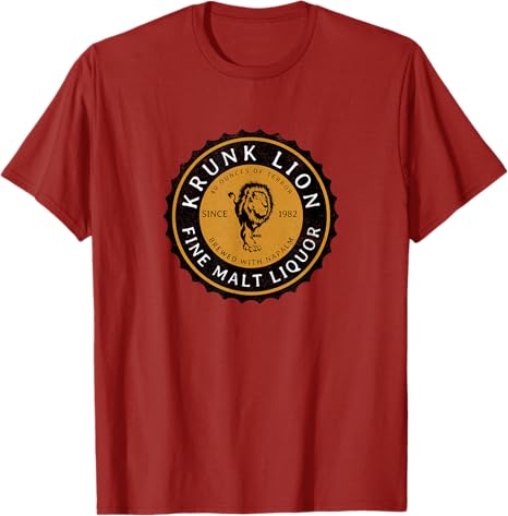Retro Krunk Lion Fine Malt Liquor “Brewed with Napalm” T-Shirt | Graphic Tee
