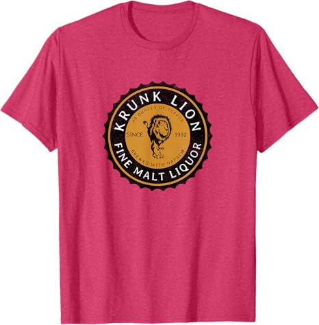 Retro Krunk Lion Fine Malt Liquor “Brewed with Napalm” T-Shirt | Graphic Tee