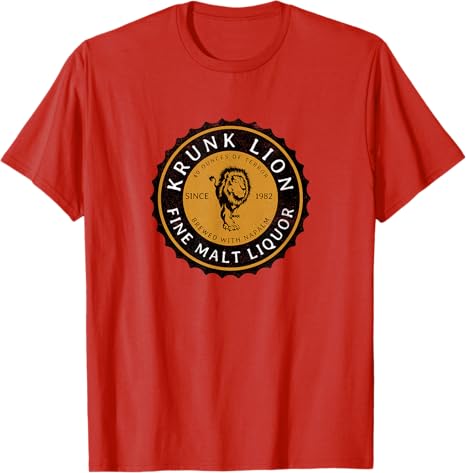 Retro Krunk Lion Fine Malt Liquor “Brewed with Napalm” T-Shirt | Graphic Tee