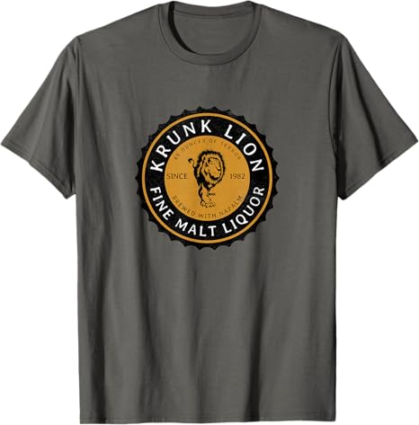 Retro Krunk Lion Fine Malt Liquor “Brewed with Napalm” T-Shirt | Graphic Tee