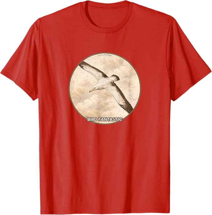 Retro Snowy Albatross T-Shirt Design 10 Colors by Bird Fantastic | Birding Graphic Tee