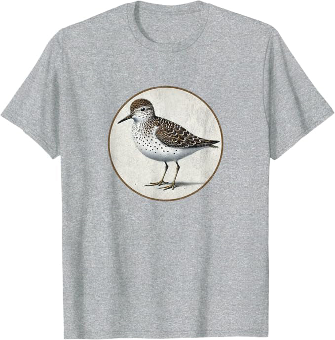 Retro Spotted Sandpiper Design T-Shirt Design 10 Colors by Bird Fantastic | Birding Graphic Tee