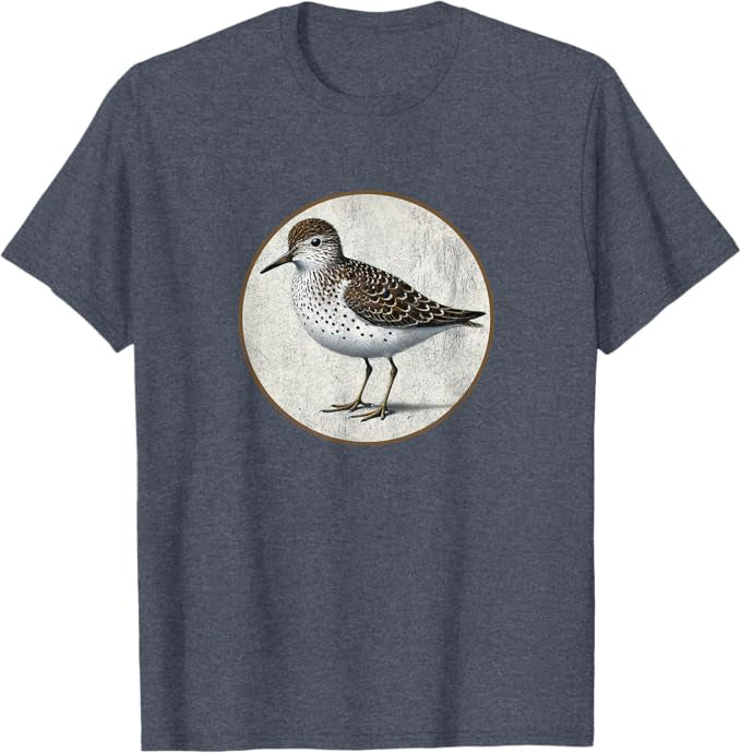 Retro Spotted Sandpiper Design T-Shirt Design 10 Colors by Bird Fantastic | Birding Graphic Tee