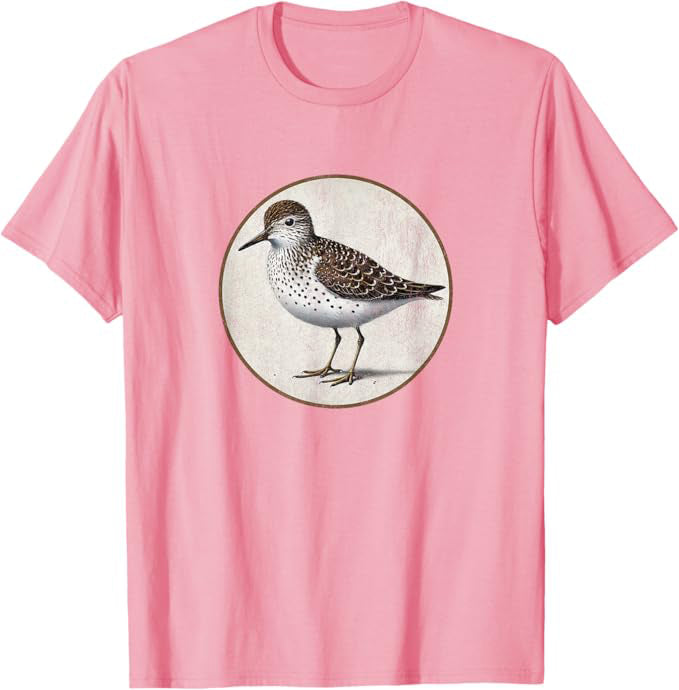 Retro Spotted Sandpiper Design T-Shirt Design 10 Colors by Bird Fantastic | Birding Graphic Tee
