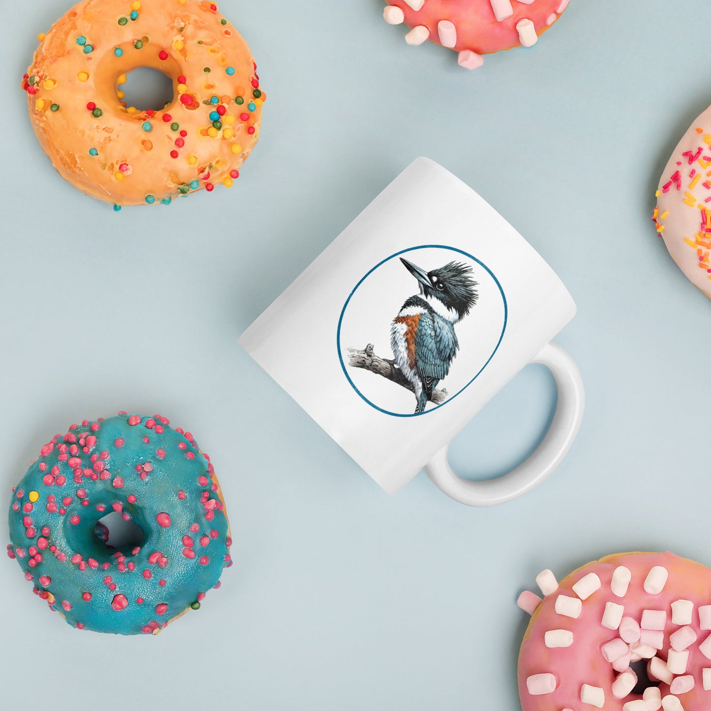 Belted Kingfisher Coffee Mug 11oz by Bird.fan