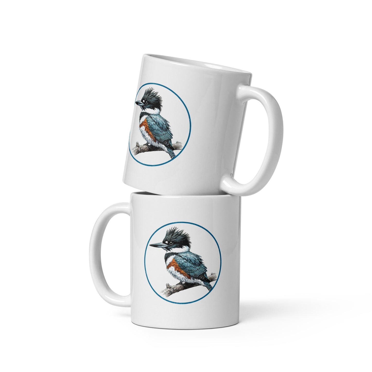 Belted Kingfisher Coffee Mug 11oz by Bird.fan