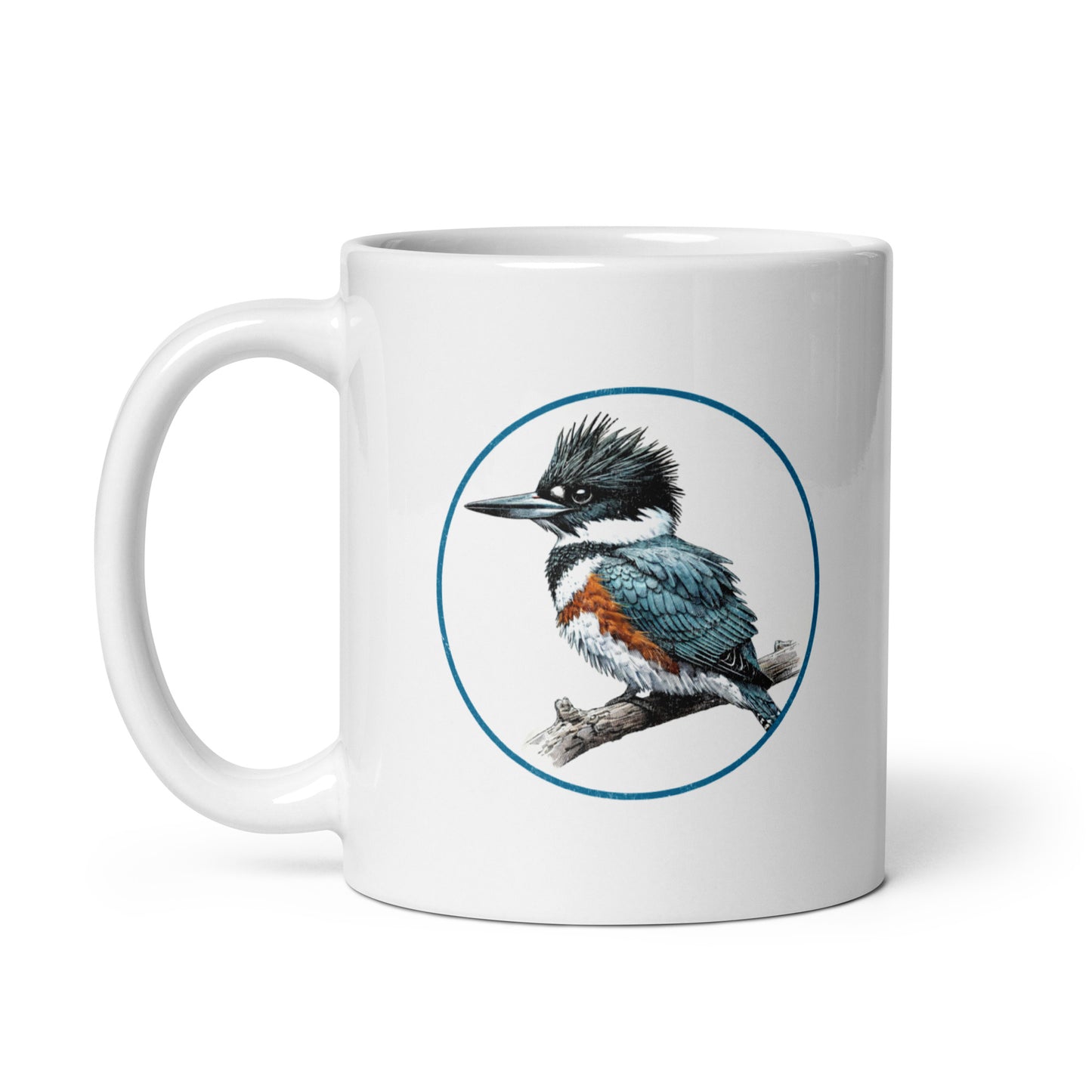 Belted Kingfisher Coffee Mug 11oz by Bird.fan