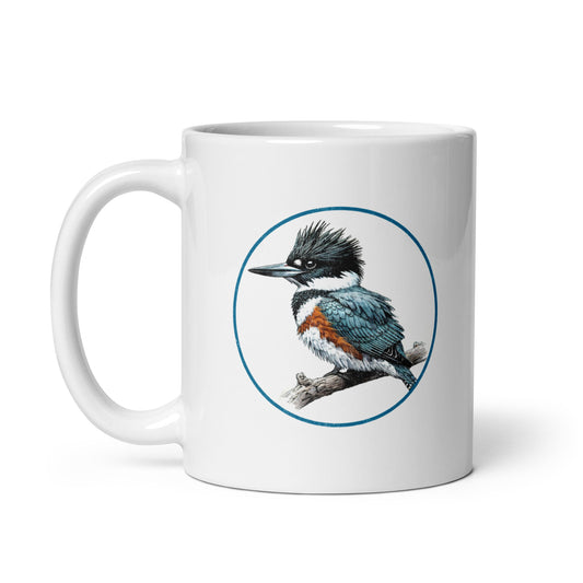 Belted Kingfisher Coffee Mug 11oz by Bird.fan