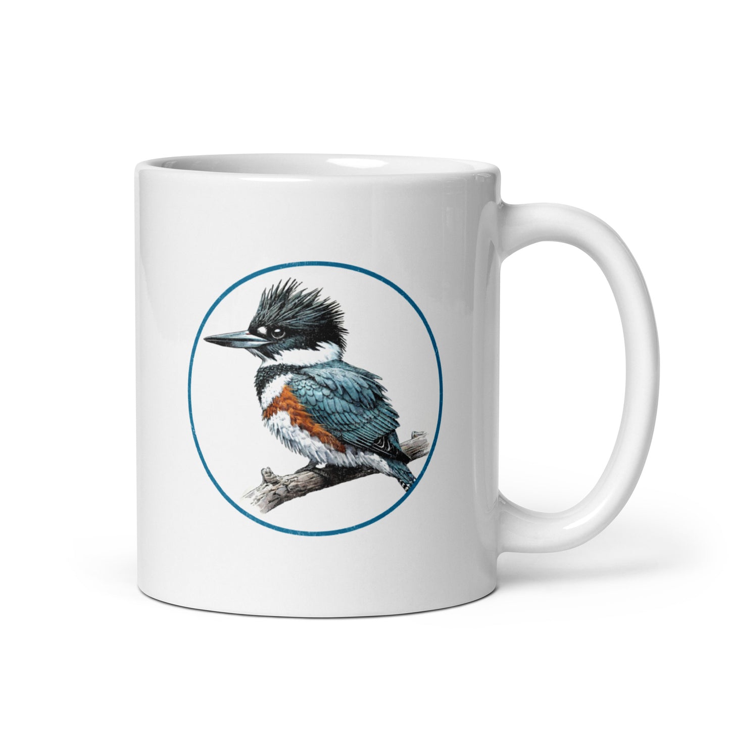 Belted Kingfisher Coffee Mug 11oz by Bird.fan