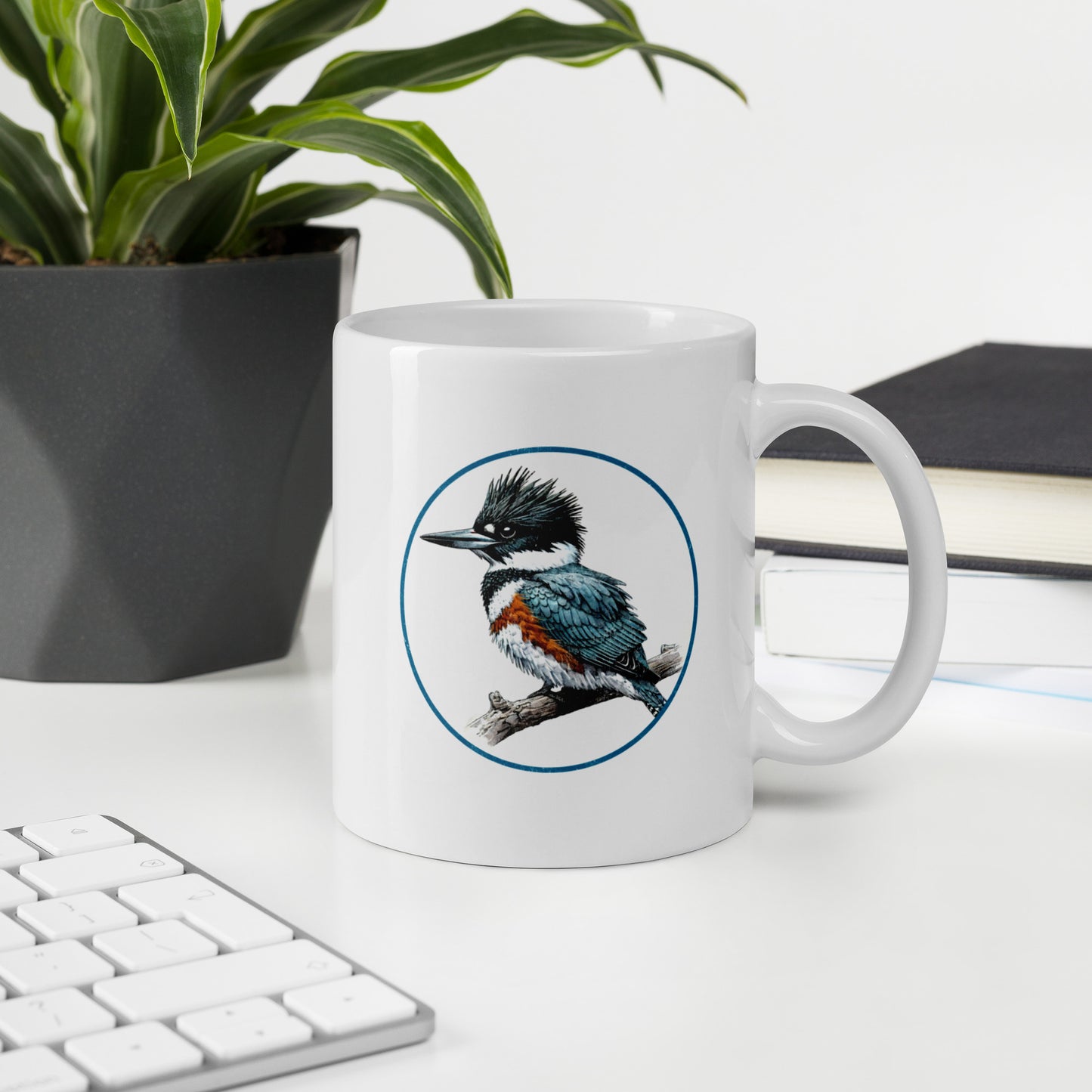 Belted Kingfisher Coffee Mug 11oz by Bird.fan
