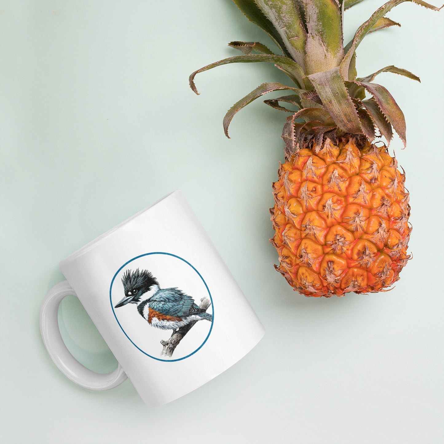 Belted Kingfisher Coffee Mug 11oz by Bird.fan